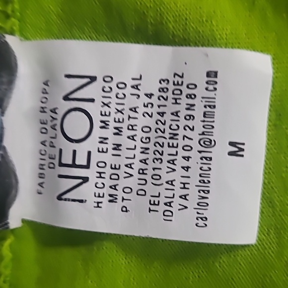 Sundress Lime Green White Floral Print Sleeveless Scoop Neck Scalloped Hem Beach - Picture 7 of 8